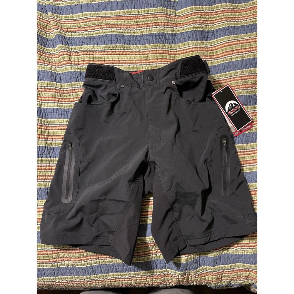 NEW Zoic Clothing Black Ether 9 MTB Cycling Shorts w/ Removable Liner Small
